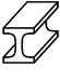 Ein Icon in Form eines Metallträgers, das die Metallindustrie Branche repräsentiert