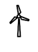 Ein Icon in Form eines Windrads, das die Energieerzeugungs-Branche repräsentiert
