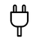 Ein Icon in Form eines Steckdosensteckers , das die Elektrotechnik Branche repräsentiert