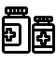 Ein Icon in Form zweier Tablettendosen, das die Pharma Branche repräsentiert