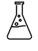 Ein Icon in Form eines Reagenzglases , das die Chemie Branche repräsentiert